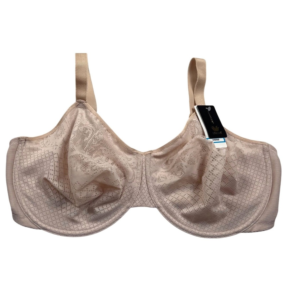 Wacoal Visual Effects Minimizer Bra Womens 44DDD Nude Lace Underwire 857210 New